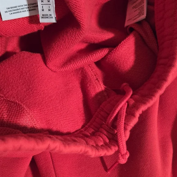 Adidas Big Trefoil Red White Jogger Sweatpants Size M - Picture 10 of 13